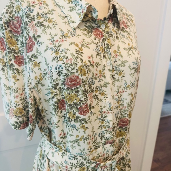 Zara Floral Maxi Dress with Matching Belt (XL) - Picture 2 of 3